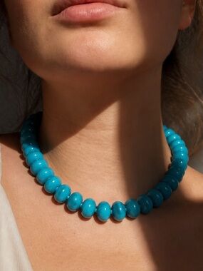 Blue Beaded Trendy Necklace - Women Jewelry 2026